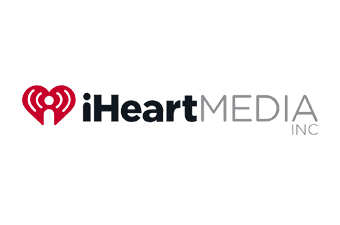 iHeartMEDIA INC logo with a red heart containing radio waves and a figure, next to black and grey lettering